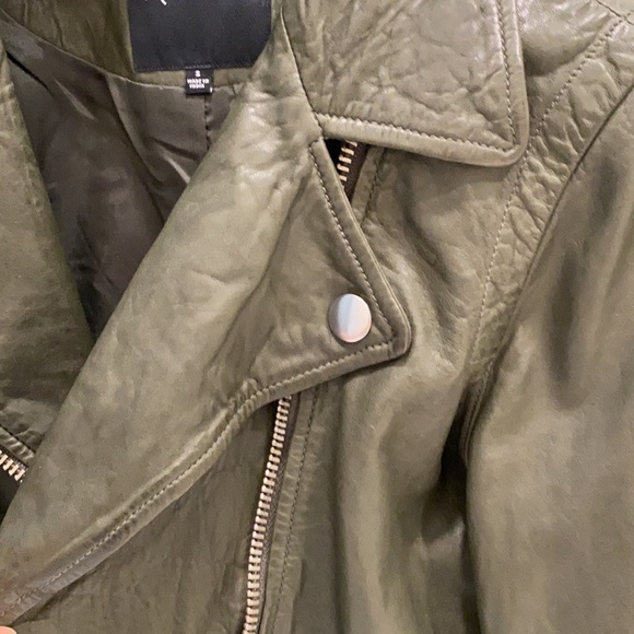 Washed Leather Motorcycle Jacket - Picture 6 of 6